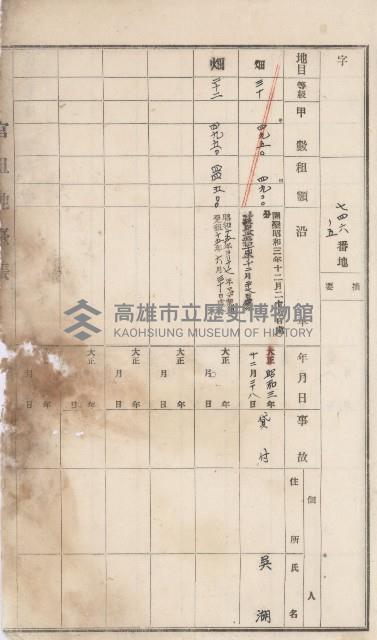 阿蓮庄官租地臺帳（十六冊之內第七號）藏品圖，第8張