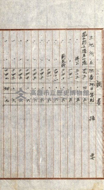 陸軍用地關係綴（評價關係）藏品圖，第323張