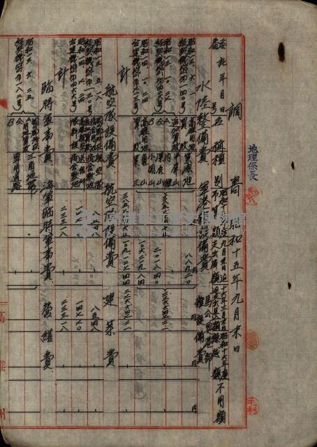 海軍豫算關係藏品圖，第620張