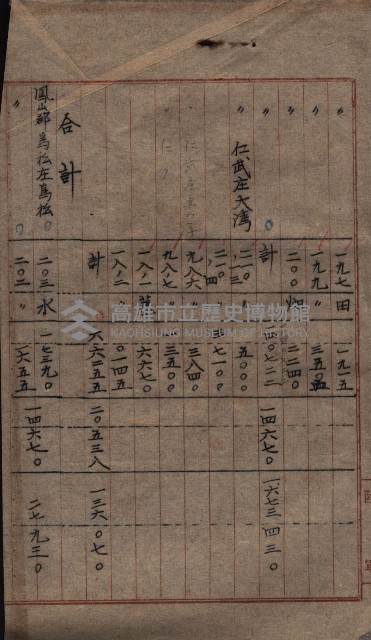 州有地臺灣軍借上契約綴藏品圖，第122張