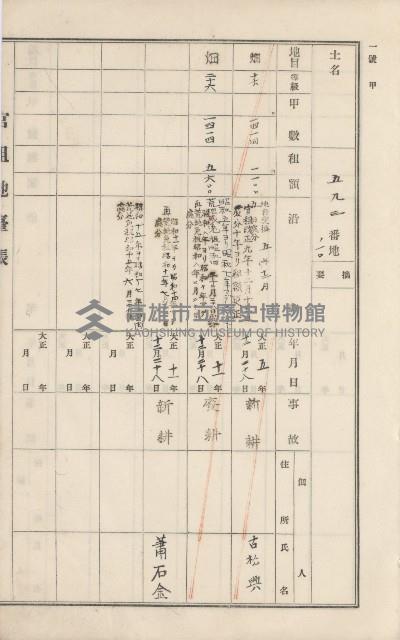美濃庄官租地臺帳（二冊之內第二號）藏品圖，第118張