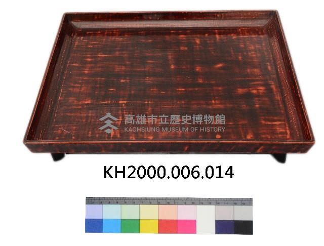 朱漆布目紋膳盤藏品圖，第1張