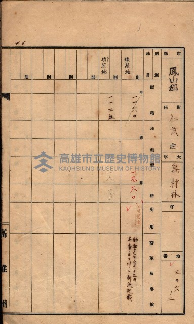 州有墓地臺帳（鳳山郡）藏品圖，第58張