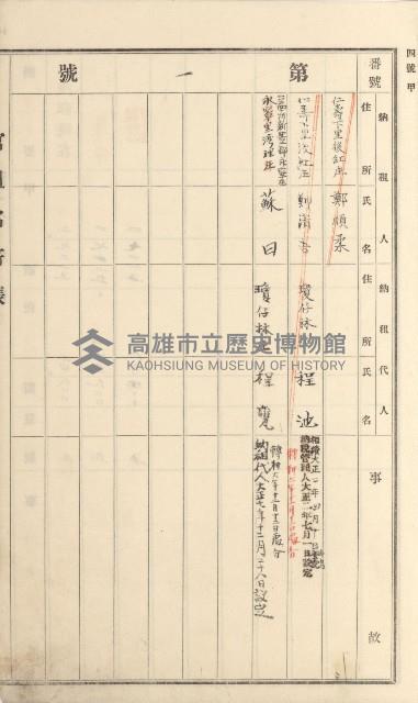 燕巢庄官租名寄帳（十六冊之內第三號）藏品圖，第58張