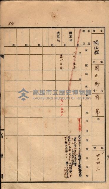 州有墓地臺帳（岡山郡）藏品圖，第58張