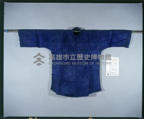 深青提花綢地立領大襟女衫藏品圖，第1張