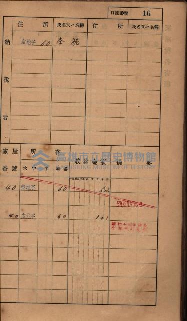 高雄州鳳山郡小港庄塩水港、中大厝、空地子
家屋稅名寄帳（一冊之內第一號）藏品圖，第48張