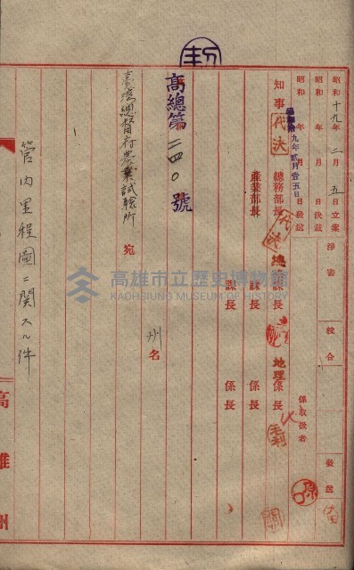 管內圖及里程圖配付（高雄州）藏品圖，第48張