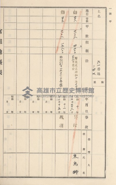 旗山街官租地臺帳（二冊之內第二號）藏品圖，第48張