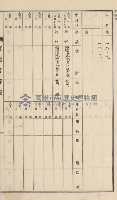 旗山街官租名寄帳（二之一）藏品圖，第49張