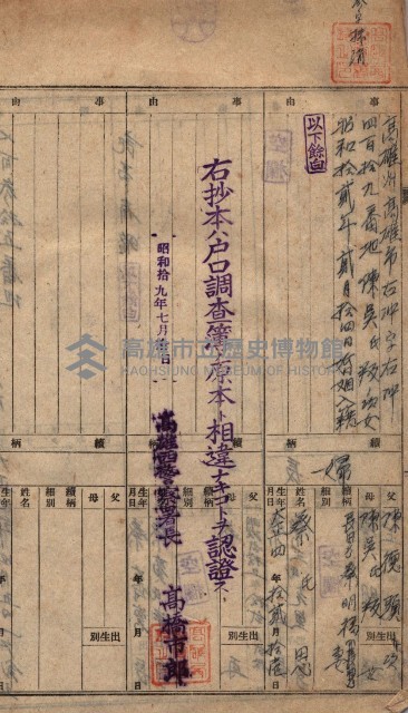 臨營第六三三號ノ二（策六3追）
（右冲字右冲）藏品圖，第48張