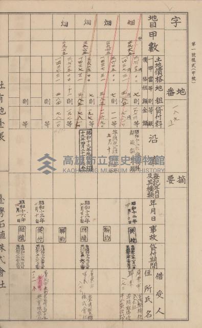 臺灣拓殖株式會社鳳山社有地臺帳（全一冊）藏品圖，第48張