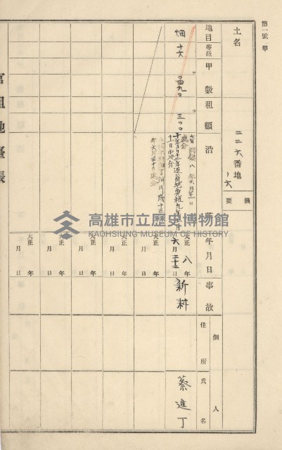 旗山街官租地臺帳（二冊之內第一號）藏品圖，第48張