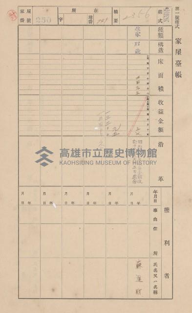 鳳山郡大樹庄溪埔家屋臺帳（二冊之內第二號）藏品圖，第48張