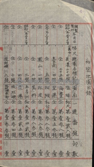 祕密地圖ニ關スル書類（高雄州）藏品圖，第504張
