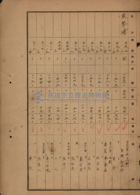 旗山郡（官有地價格一筆限調書）藏品圖，第197張