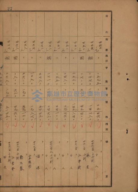 旗山郡（官有地價格一筆限調書）藏品圖，第97張