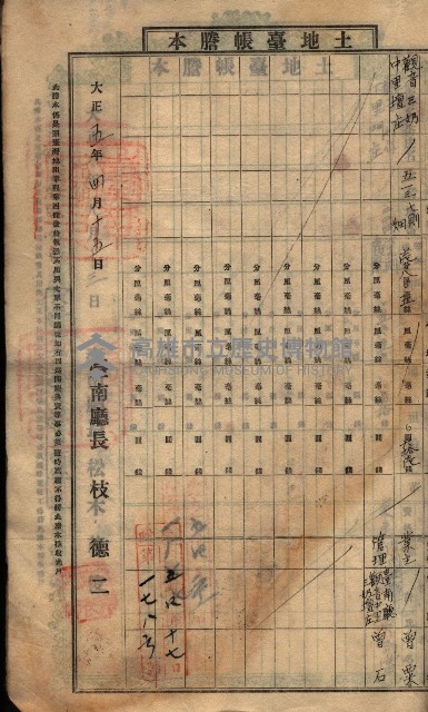 土地臺帳謄本綴入帳藏品圖，第98張