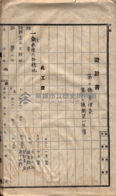 林德官土地區劃整理關係
（林德官、五塊厝關係－九之九）藏品圖，第102張