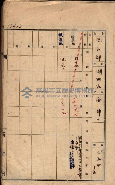 州有墓地臺帳（岡山郡）藏品圖，第188張