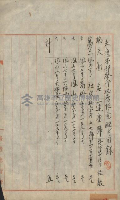 祕密地圖ニ關スル書類（高雄州）藏品圖，第89張