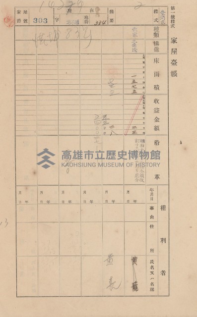 鳳山郡林園庄港子埔家屋臺帳（三冊之內第二號）藏品圖，第88張