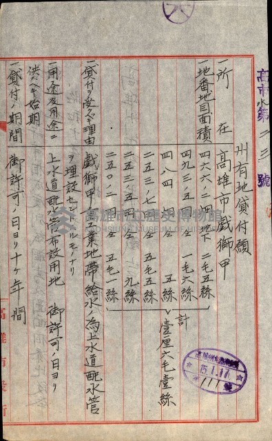 州有地無償貸付綴（土地貸下關係－廿七之六）藏品圖，第38張