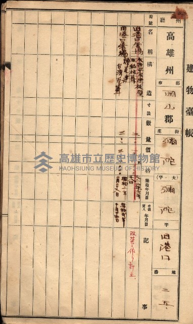 屠場建物臺帳（高雄州）藏品圖，第38張
