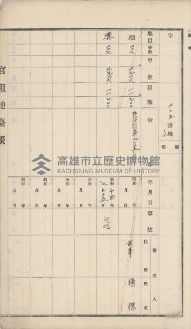 岡山街官租地臺帳（第六號）藏品圖，第38張