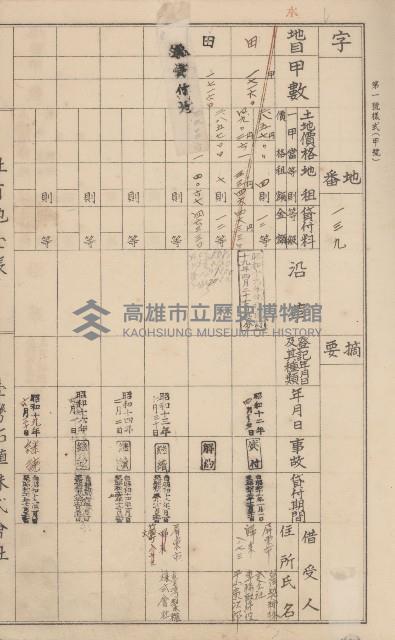 臺灣拓殖株式會社鳳山社有地臺帳（全一冊）藏品圖，第38張