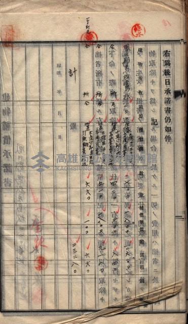 高雄工業用水道用地建物移轉承諾書
（買收關係－卅八之十五）藏品圖，第38張