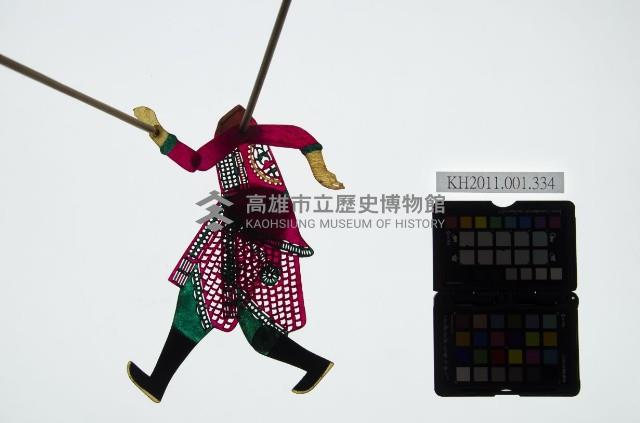 皮影戲簽桿立身偶-武將（偶身）藏品圖，第1張
