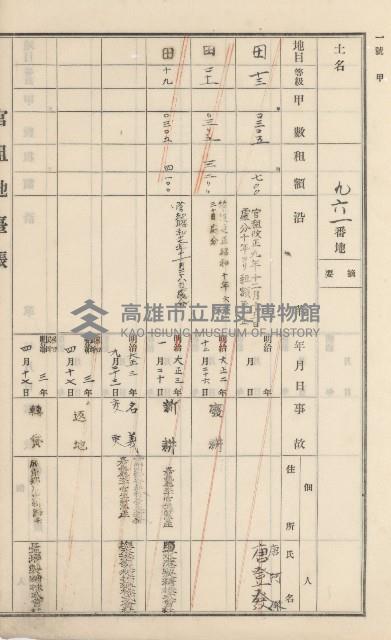 杉林庄官租地臺帳（二冊之內第二號）藏品圖，第338張