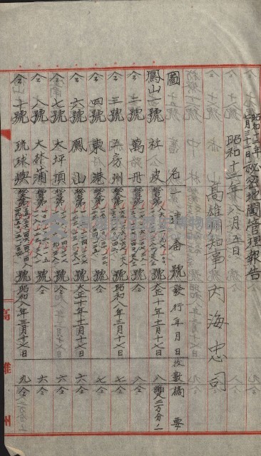 祕密地圖ニ關スル書類（高雄州）藏品圖，第483張