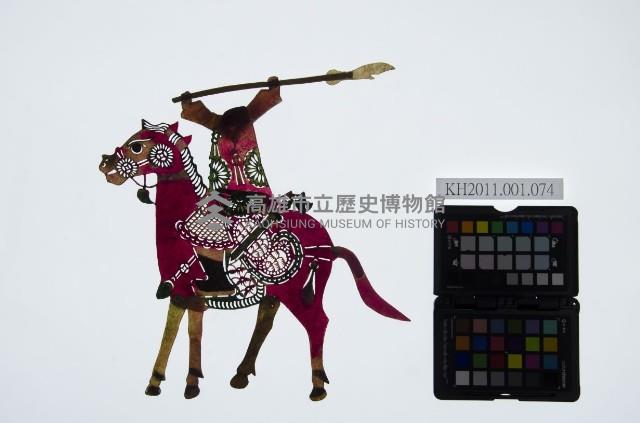 皮影戲偶右男騎-武將騎馬（偶身）藏品圖，第1張