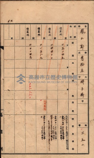 州有墓地臺帳（鳳山郡）藏品圖，第78張