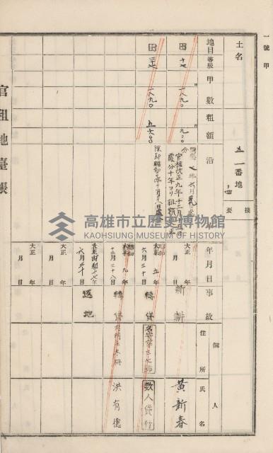 杉林庄官租地臺帳（二冊之內第一號）藏品圖，第78張