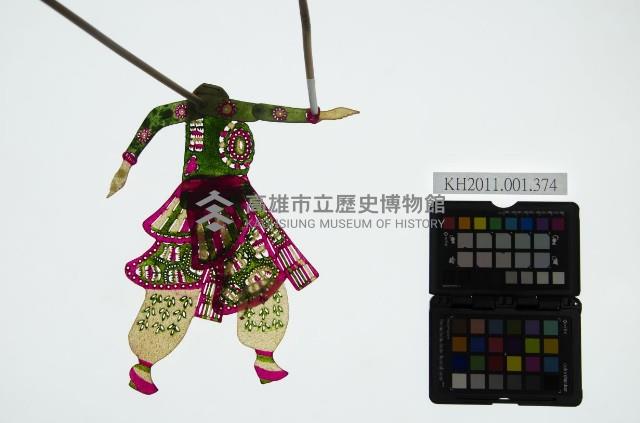 皮影戲簽桿立身偶-女將（偶身）藏品圖，第1張