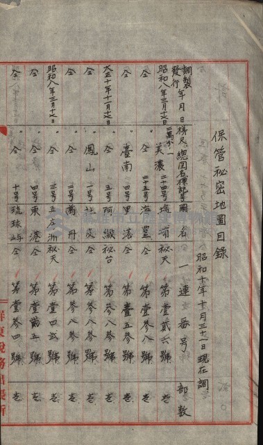 祕密地圖ニ關スル書類（高雄州）藏品圖，第381張