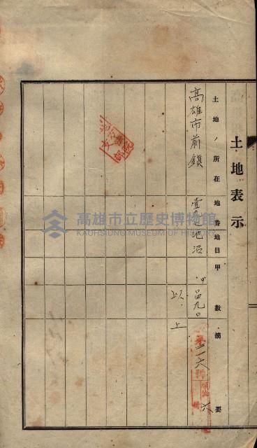 公共用地賣渡承諾書綴、賣渡證書（戲獅甲前鎮）藏品圖，第262張
