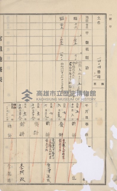 美濃庄官租地臺帳（二冊之內第一號）藏品圖，第162張