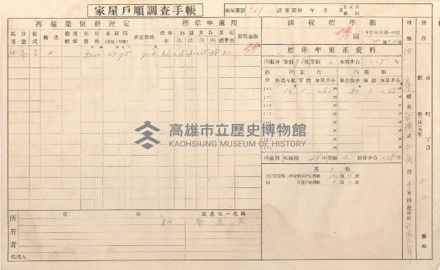 小港庄空地子、店子後家屋戶順調查手帳
（一冊之內一）藏品圖，第162張