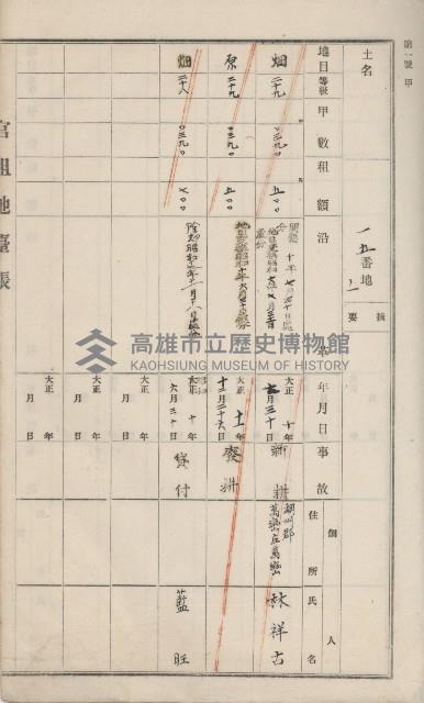 杉林庄官租地臺帳（二冊之內第一號）藏品圖，第162張