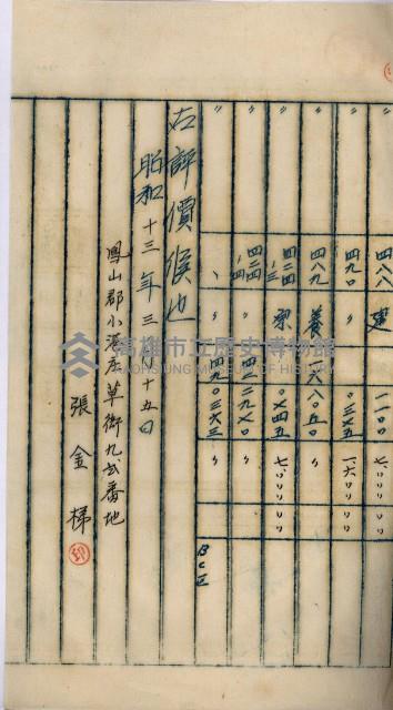 海軍用地高雄州公共用地交換件
（左營、草衙）藏品圖，第62張