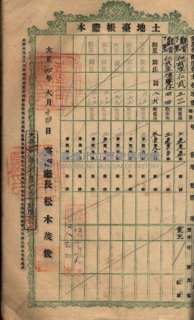 土地臺帳謄本綴入帳藏品圖，第62張