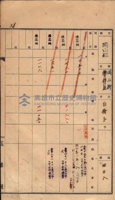 州有墓地臺帳（岡山郡）藏品圖，第62張