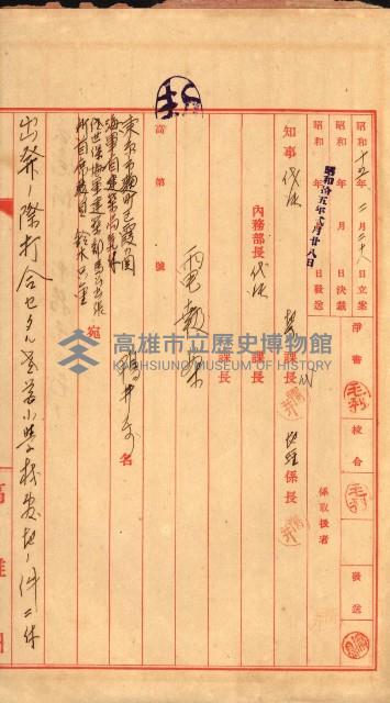 雜件－高雄州
（昭和十五年至十六年）藏品圖，第63張