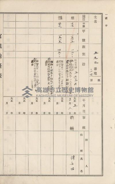美濃庄官租地臺帳（二冊之內第二號）藏品圖，第122張