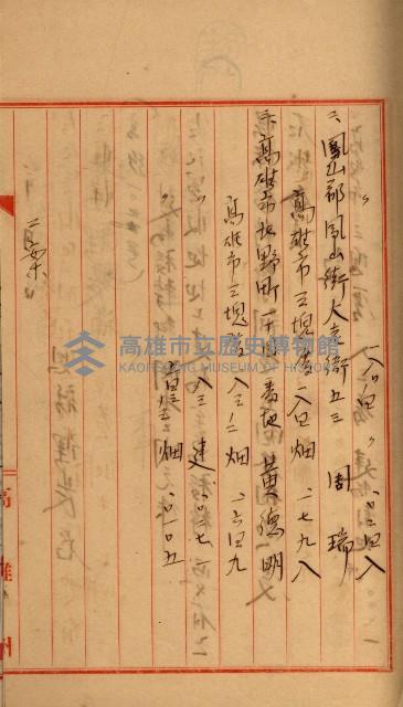 鐵道部買收用地（三塊厝、枋寮、佳冬）
（鐵道部十八之十一）藏品圖，第22張