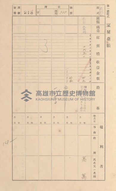 鳳山郡林園庄林子邊家屋臺帳（二冊之內第二號）藏品圖，第22張
